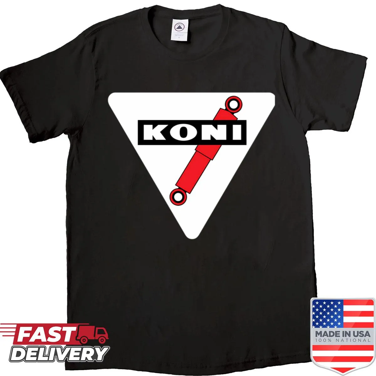 Oversized shirt featuring Koni Shock Absorber branding