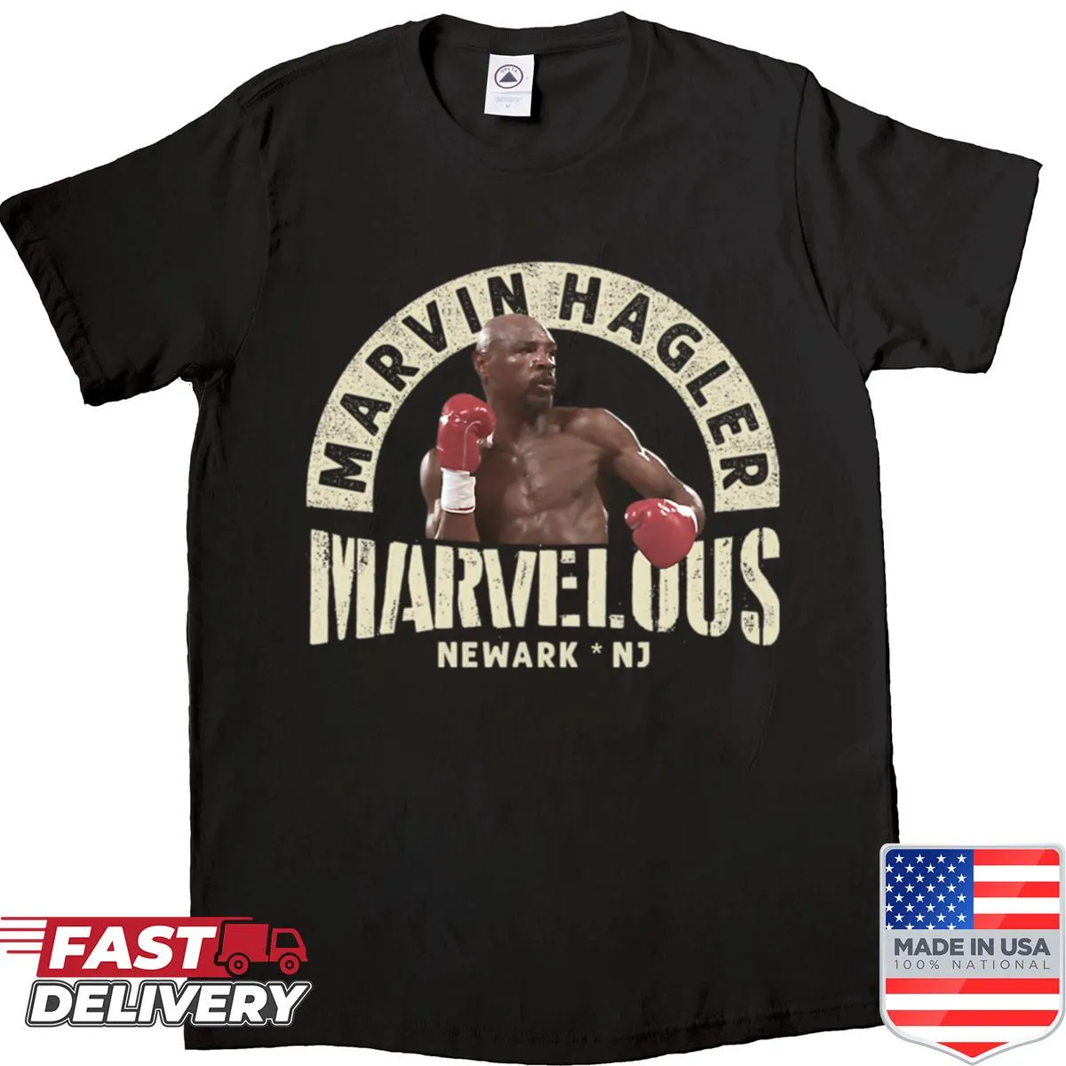 Retro boxing graphic t-shirt featuring legendary fighters from the 80s