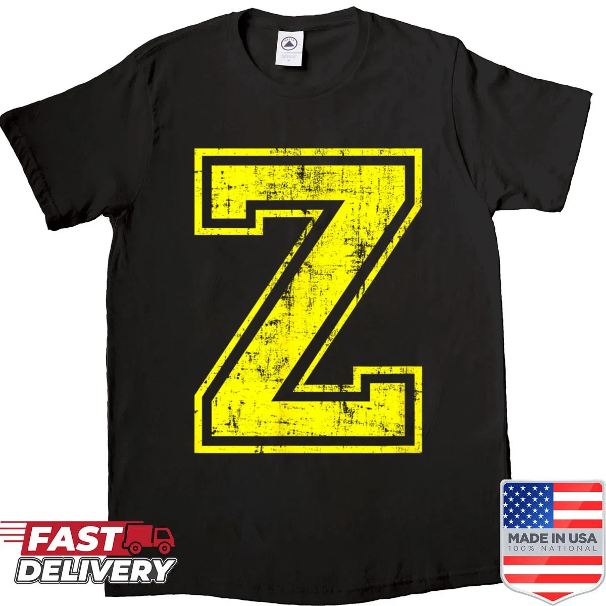Uppercase Z alphabet shirt for school and college