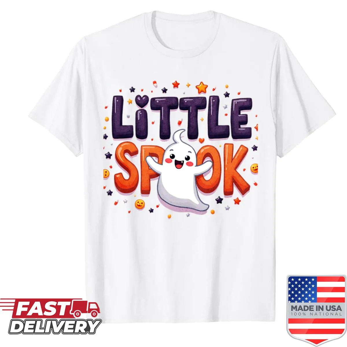 Cute Halloween ghost shirt designed for kids
