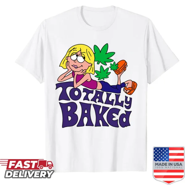 Humorous shirt featuring Lizzie Mcguire and stoner-themed typography