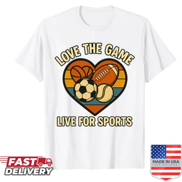 Shirt featuring a bold phrase expressing love for the game