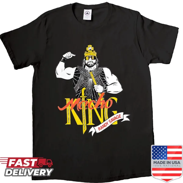 Typographic Macho King wrestling shirt with 'Oooooh Yeah!' text