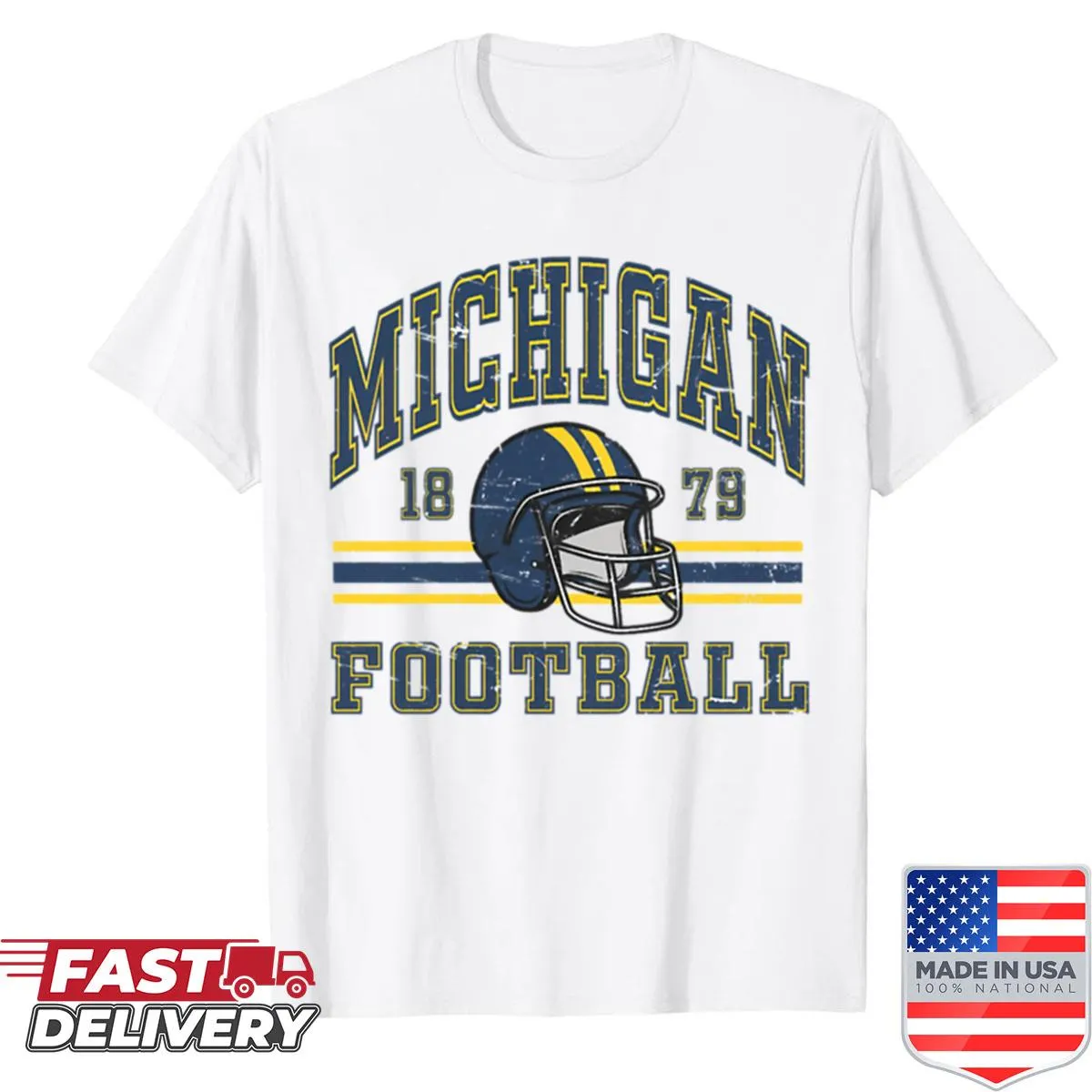 Vintage Michigan football shirt featuring the year 1879