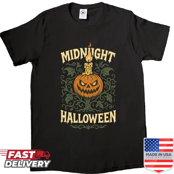 Vintage Jack O Lantern design with ornate details on a Halloween shirt