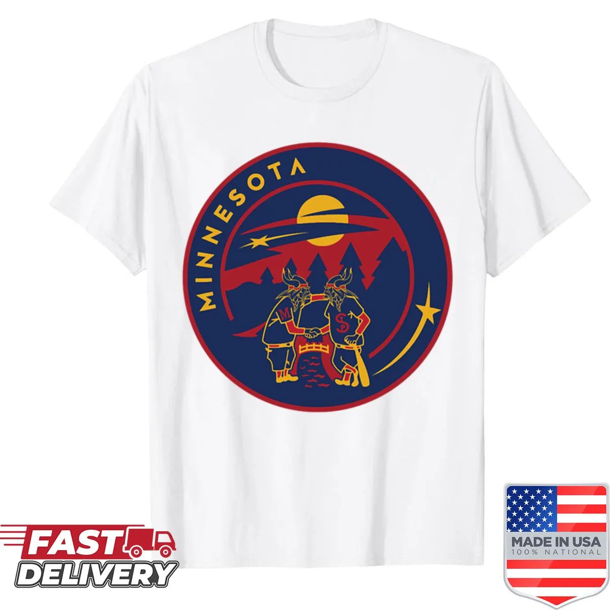 Minnesota sports logo shirt for fans of local teams