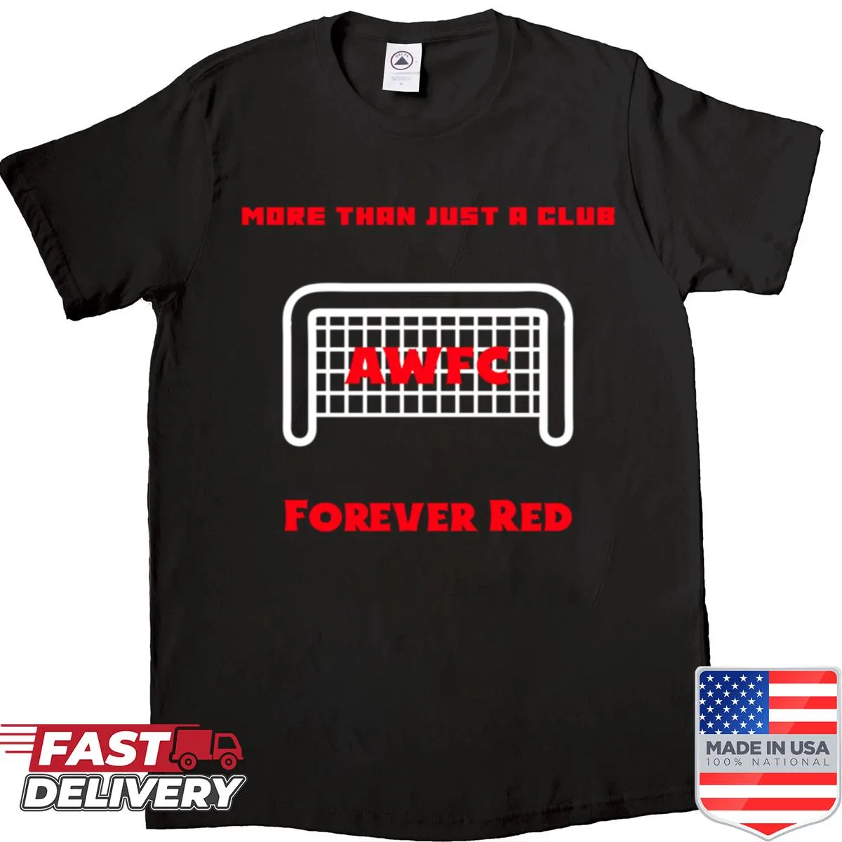 Women's football T-shirt with proud team slogan