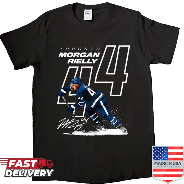 Shirt featuring the name 'Morgan Rielly' for hockey fans