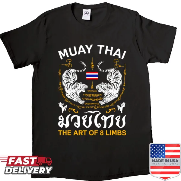 Kickboxing shirt with bold text design 'Muay Thai'