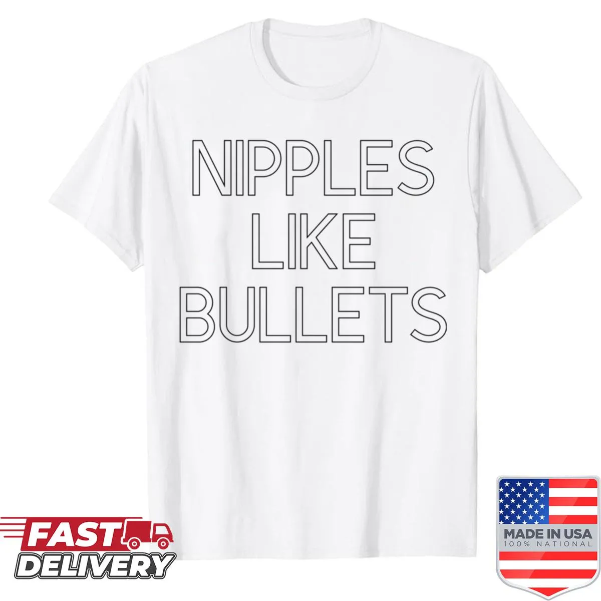 Bold retro typography shirt with a cheeky humorous phrase