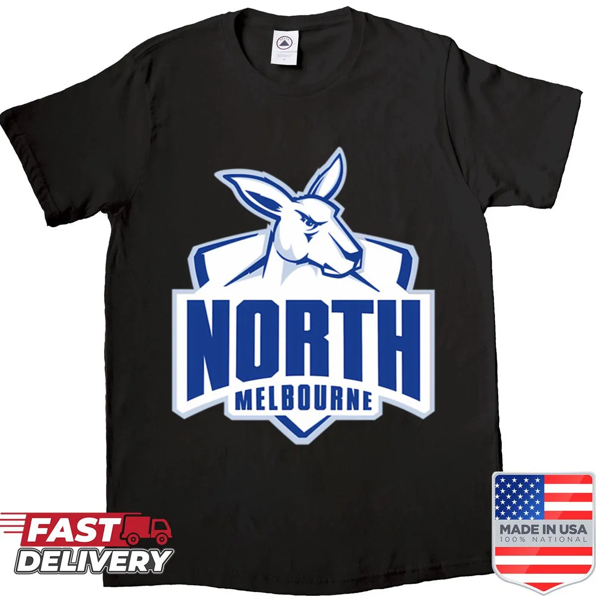 North Melbourne Kangaroo Football Club shirt with oversized design