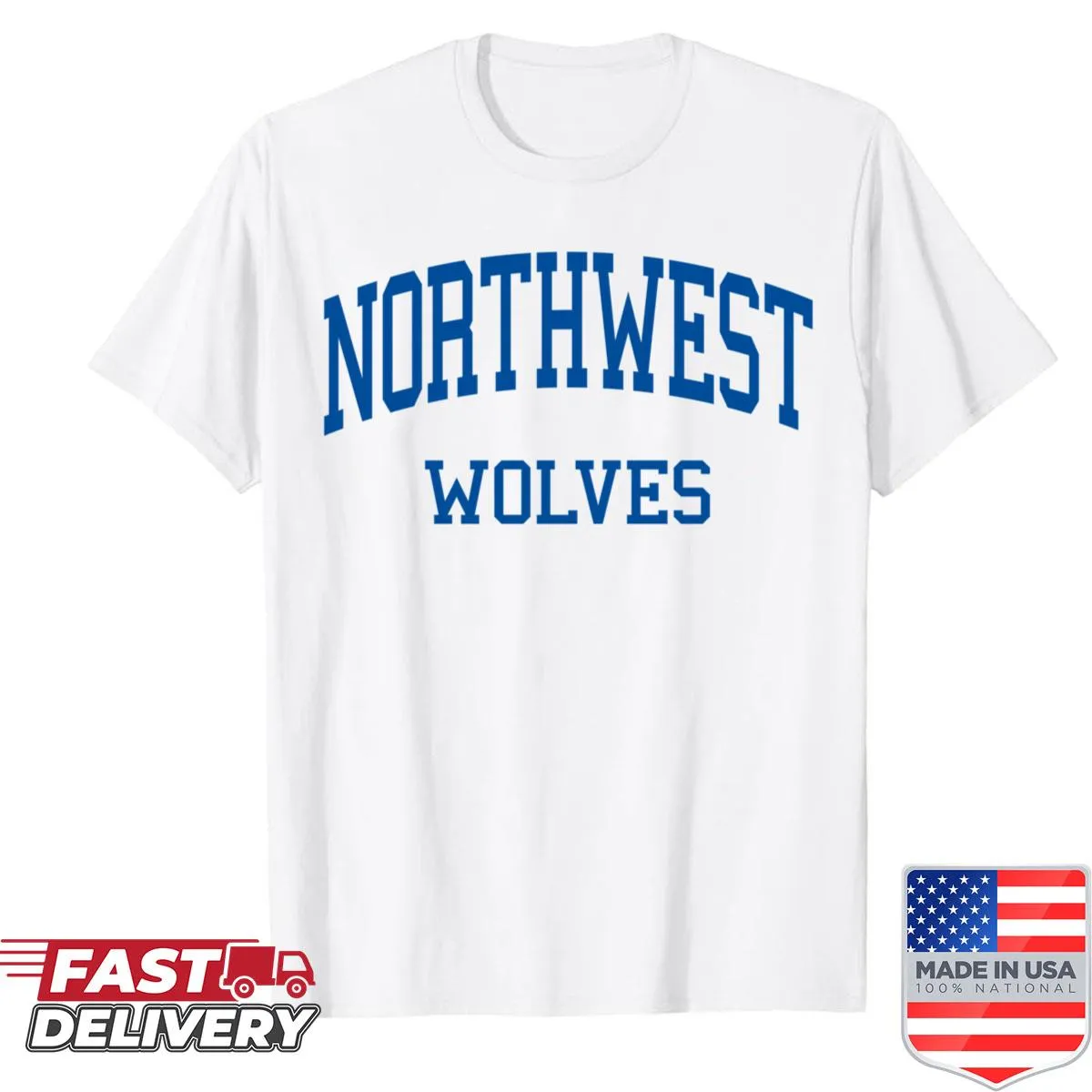 Retro Northwest High School shirt with classic lettering and graphics