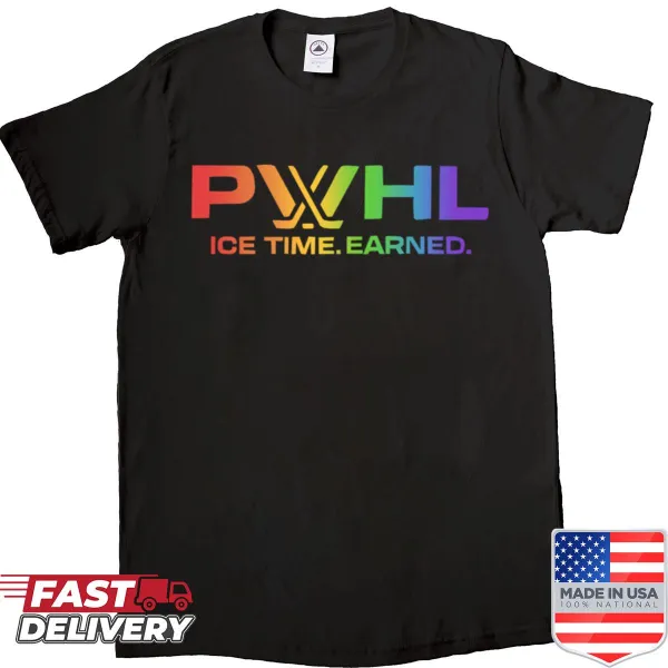 Pride PWHL logo shirt representing women's hockey