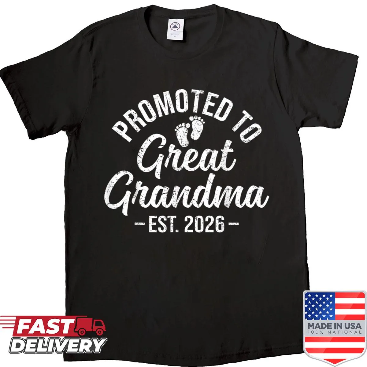Sentimental shirt for new great grandmas with the year 2026