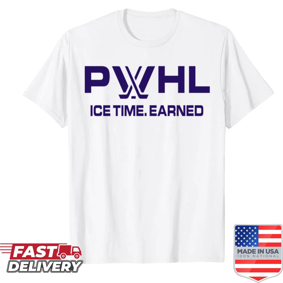 Minnesota Frost Women's Ice Hockey League shirt with sports illustration
