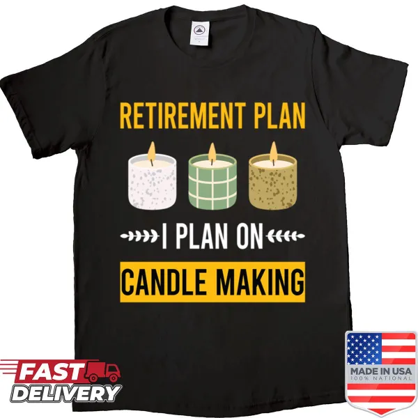 Funny camping retirement plan shirt with playful typography