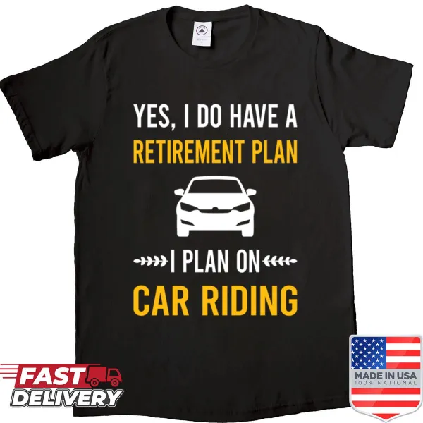 Illustration of a classic car on a Retirement Plan shirt