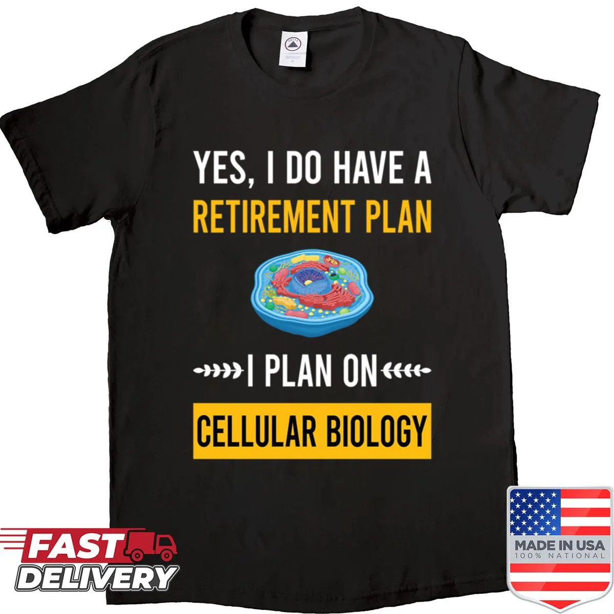 Funny retirement plan shirt for cellists with elegant typography