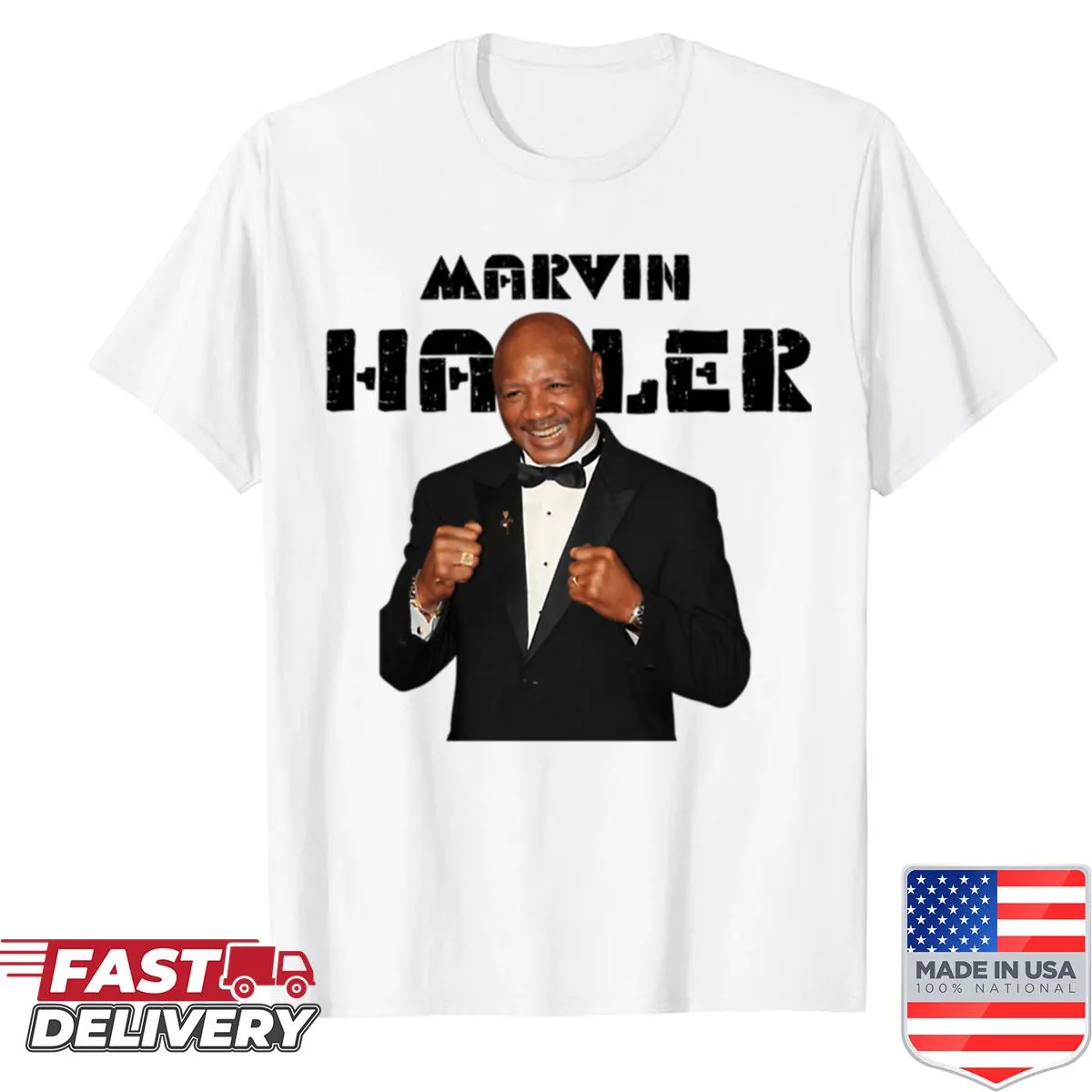 Vintage boxing-themed t-shirt featuring a retro legend champion graphic