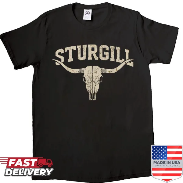 Retro Sturgill name graphic on T-shirt