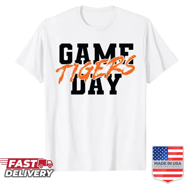 Rit Tigers game day shirt with playful graphics