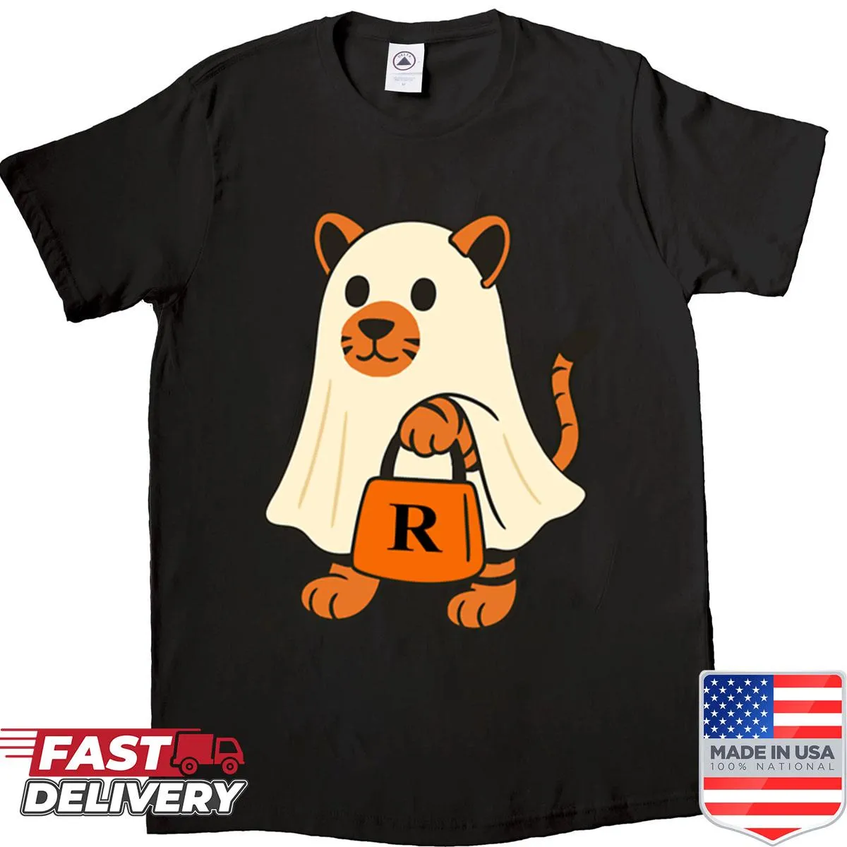 Cute Ritchie Ghost graphic on shirt for kids celebrating Halloween