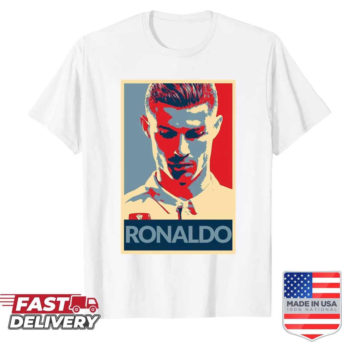 Ronaldo pop art design shirt for soccer fans