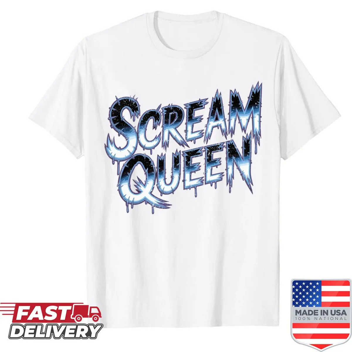 Bold typography design Scream Queen Halloween shirt