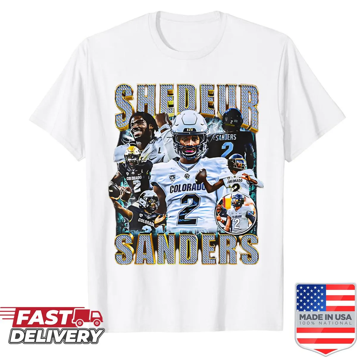 Retro graphic Shedeur Sanders T-shirt