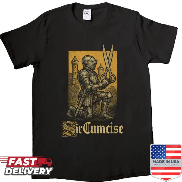 Funny knight pun shirt featuring a whimsical character design