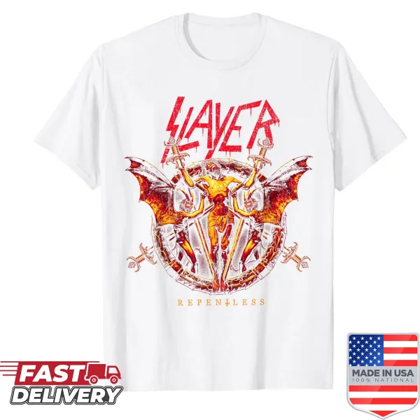 Slayer Repentless album tracklist printed shirt