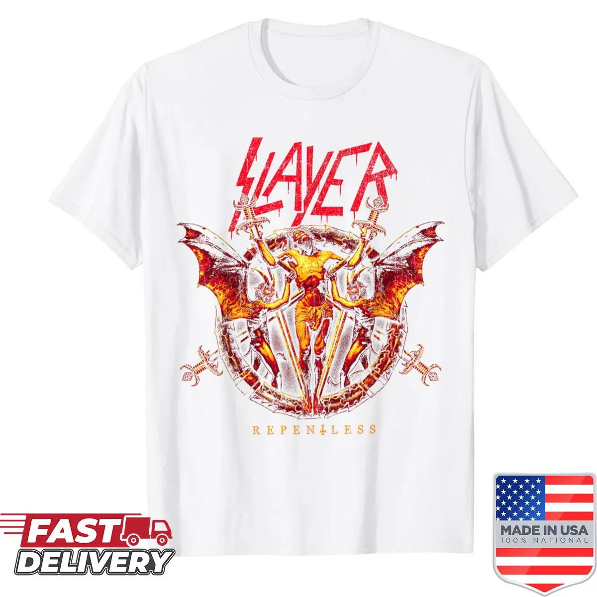 Slayer Repentless album tracklist printed shirt