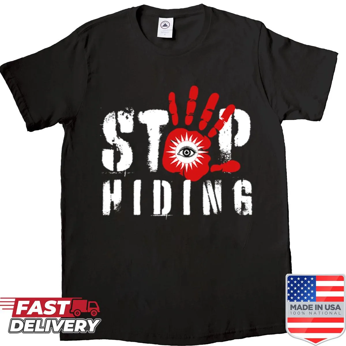 Humorous text shirt encouraging authenticity