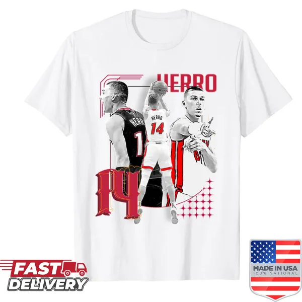 Illustrative shirt featuring a basketball player in action