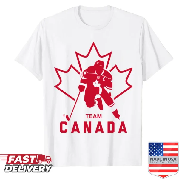 Illustration of Team Canada hockey design on a t-shirt