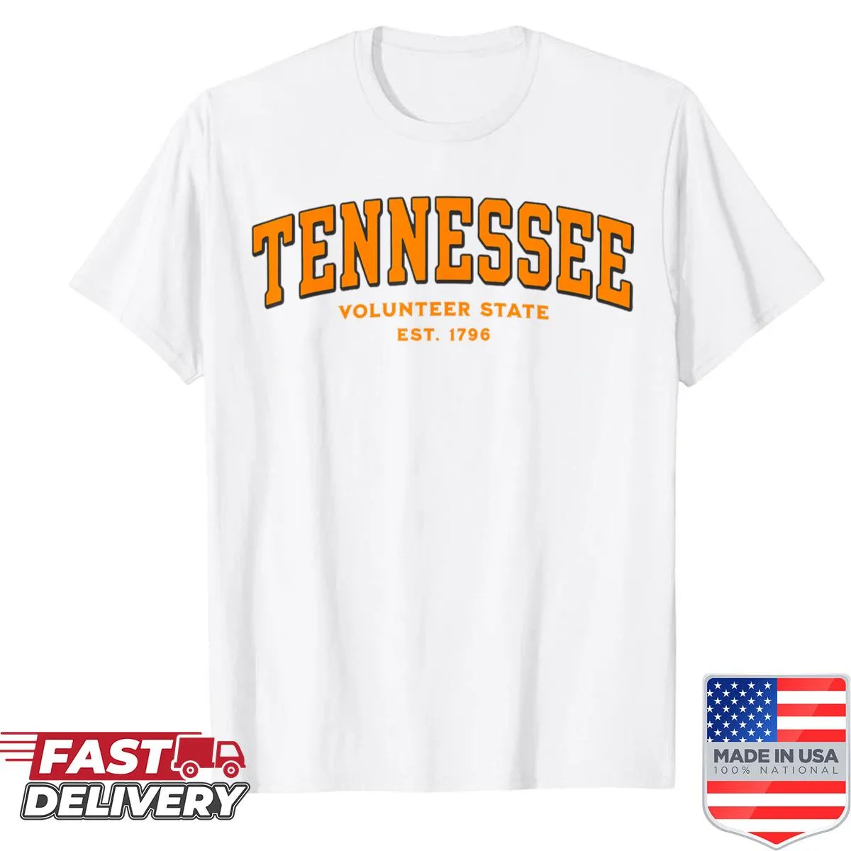 Illustrative shirt showcasing the Tennessee Volunteer State design