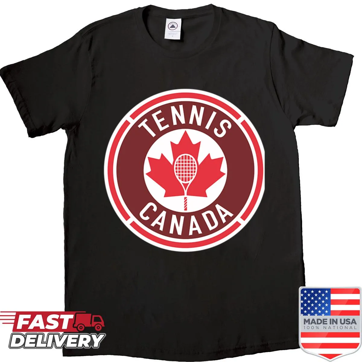 Tennis Canada logo design on a sporty T-shirt.