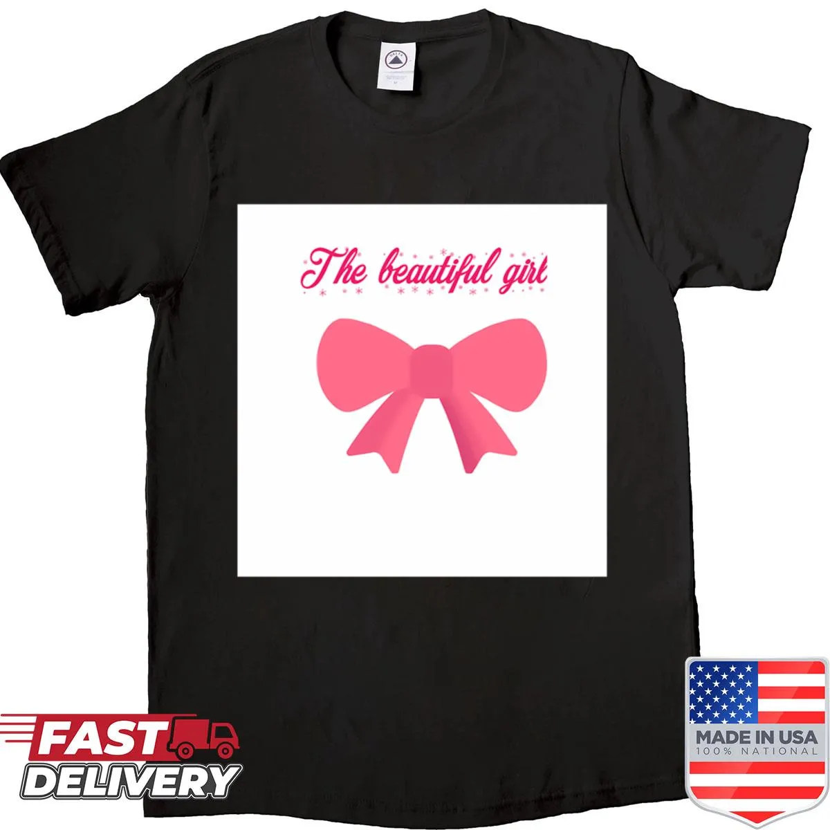 Illustrated T-shirt featuring a beautiful girl design