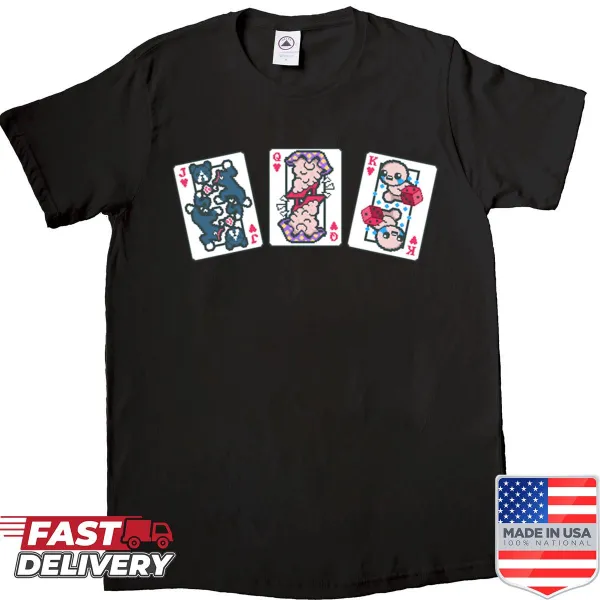 Gaming shirt featuring Balatro cards from The Binding Of Isaac