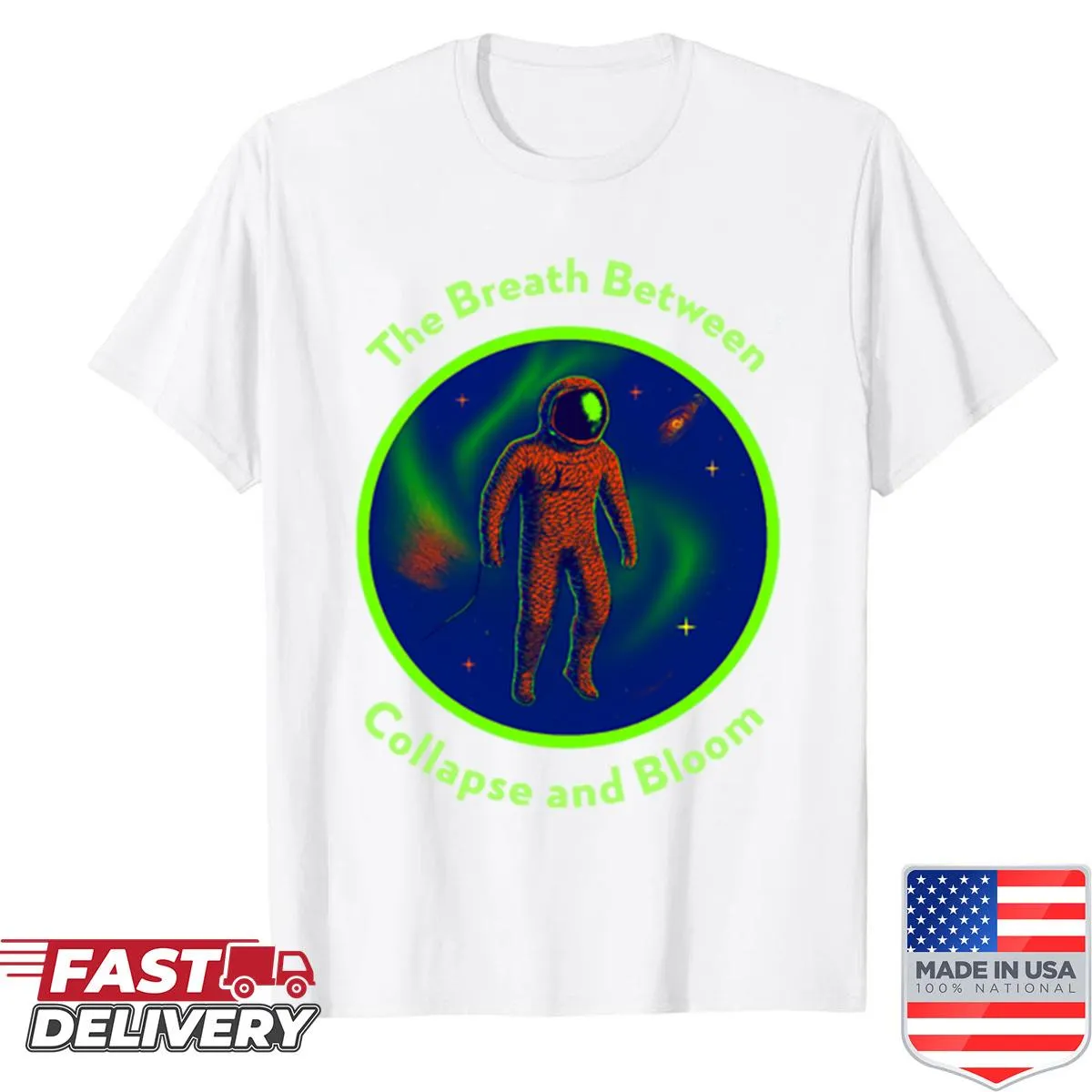Artistic line-art shirt illustrating the theme of growth and resilience