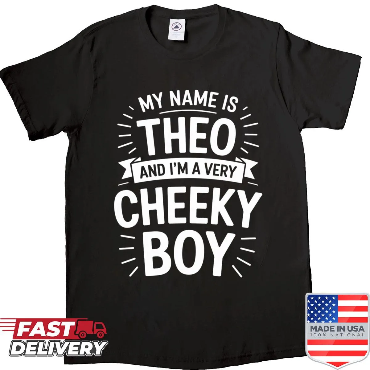 Funny typography shirt for men with humorous text