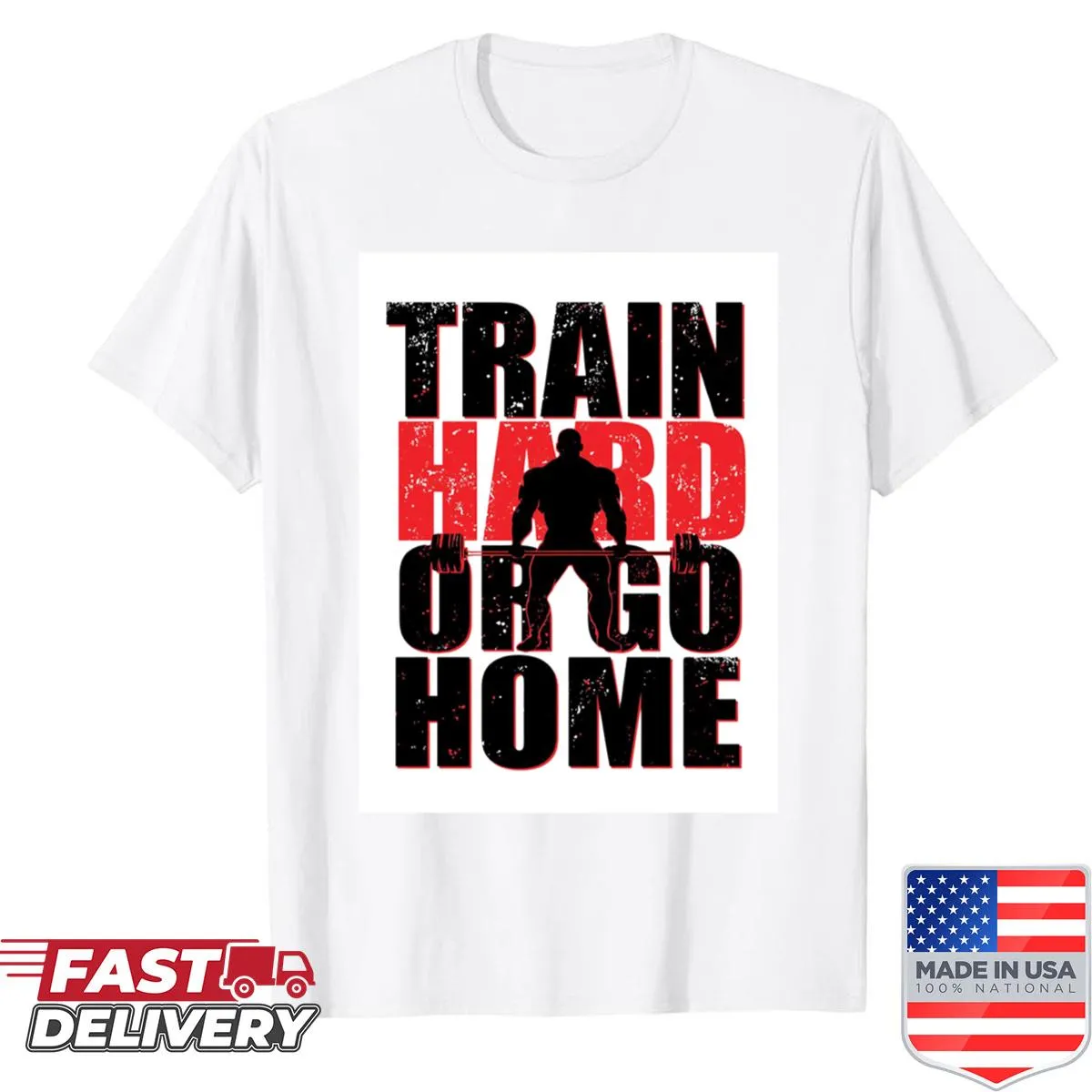 Inspirational fitness quote on T-shirt