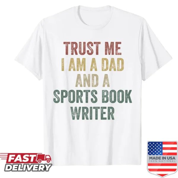 Sports book writer dad shirt for Father's Day