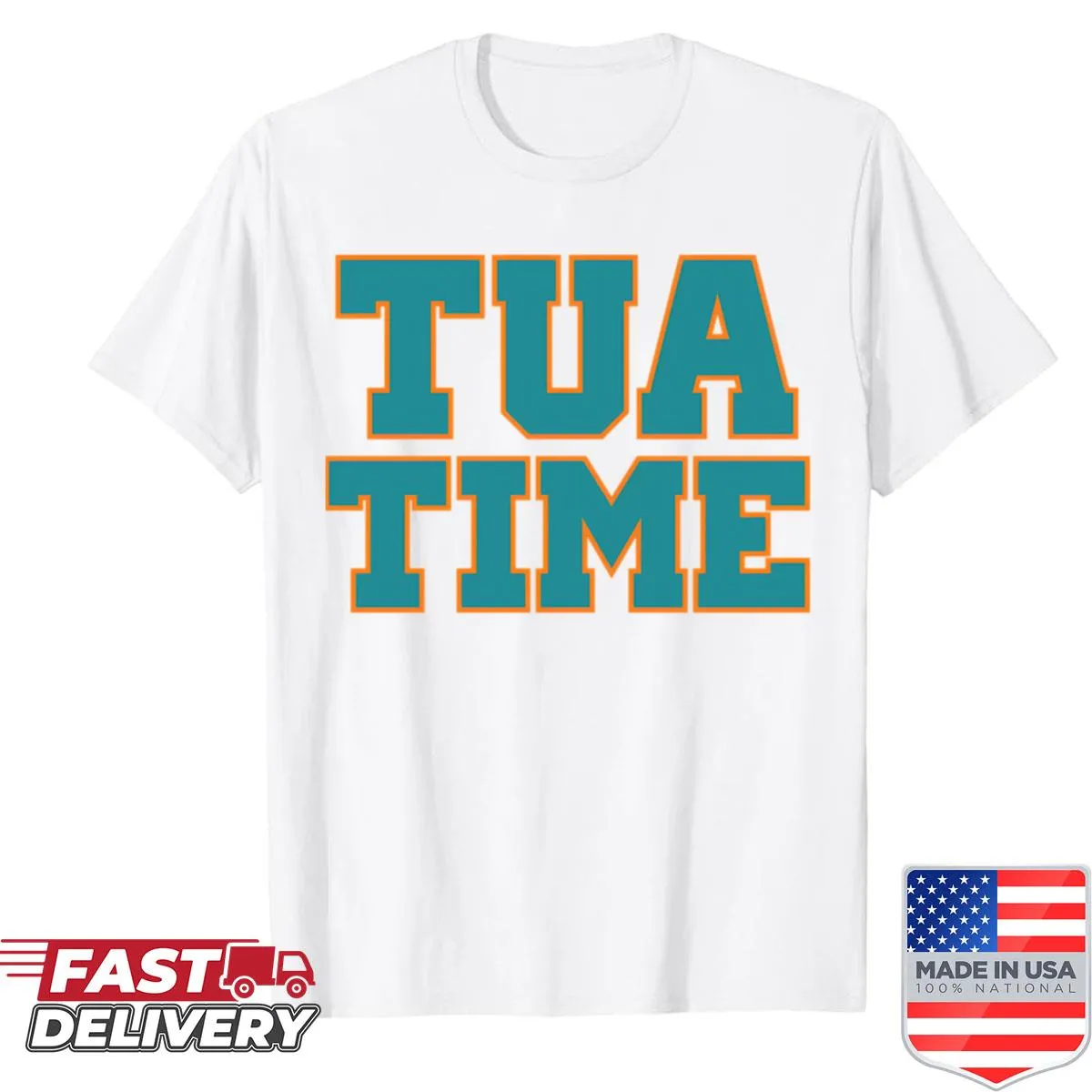 Bold Tua Time text design on a limited edition shirt