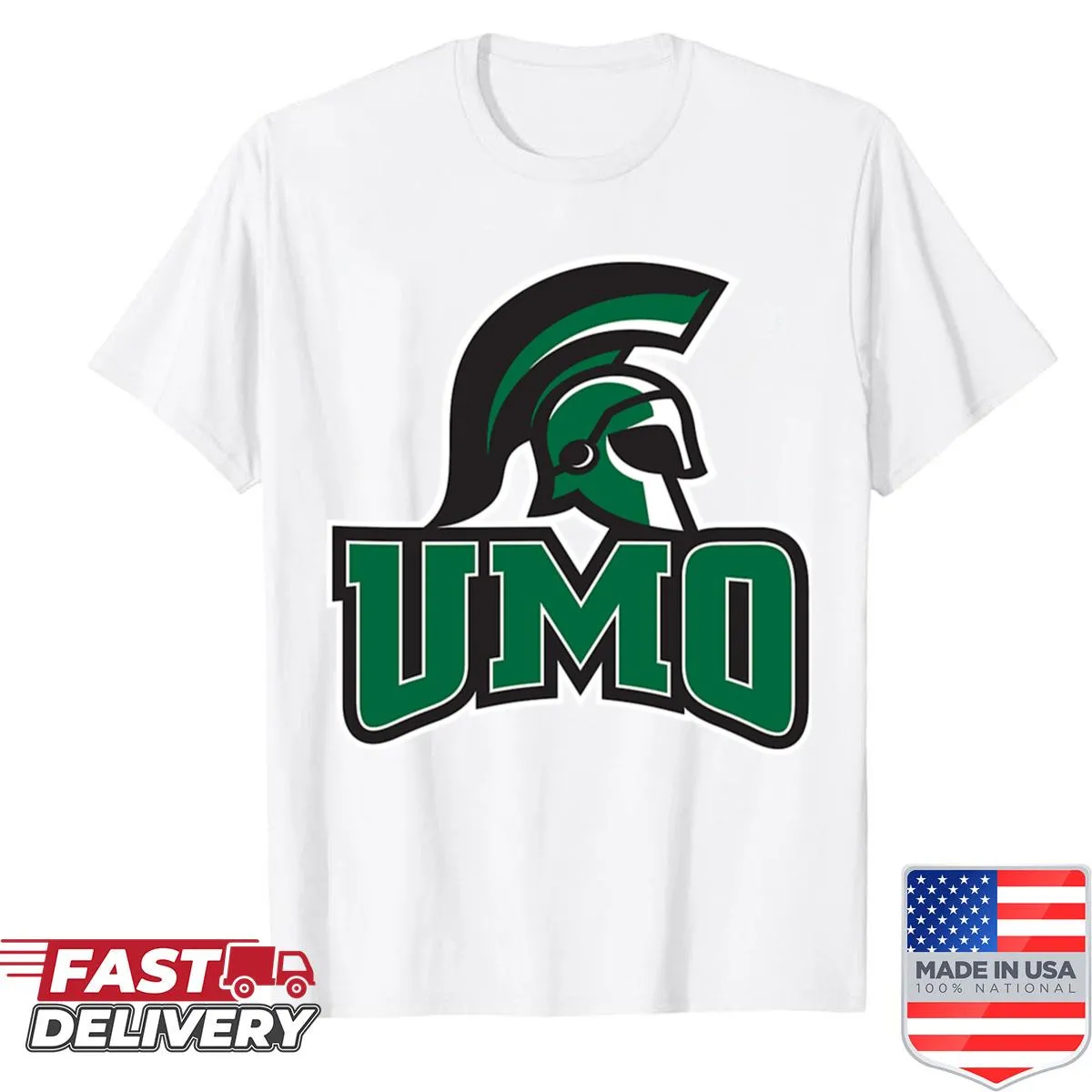 University shirt featuring bold text for Mount Olive