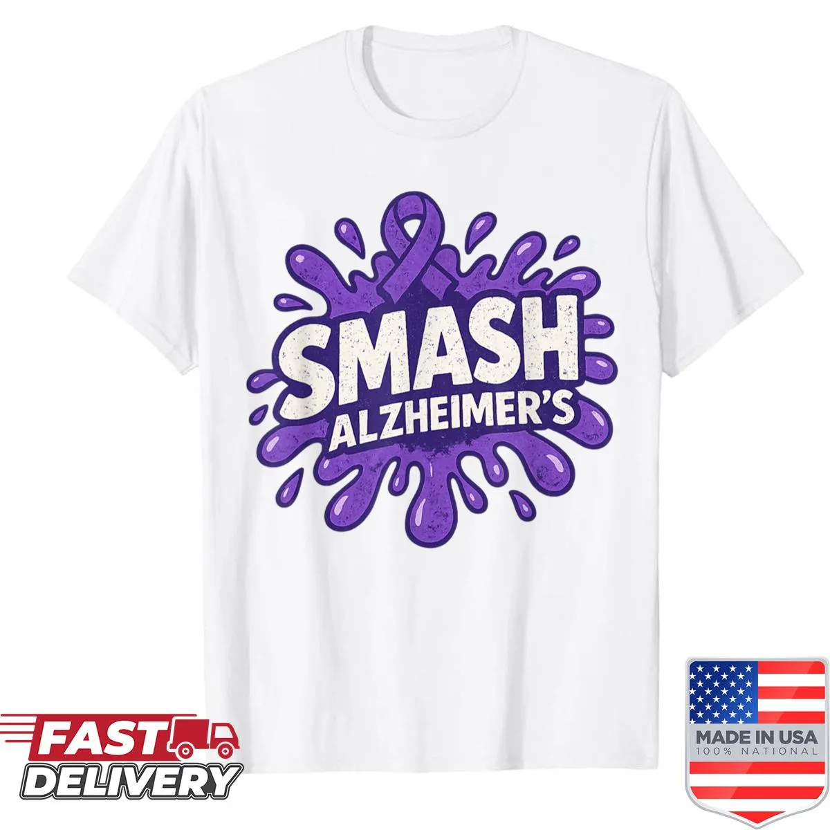 Vintage shirt promoting Alzheimer's awareness with heartfelt typography