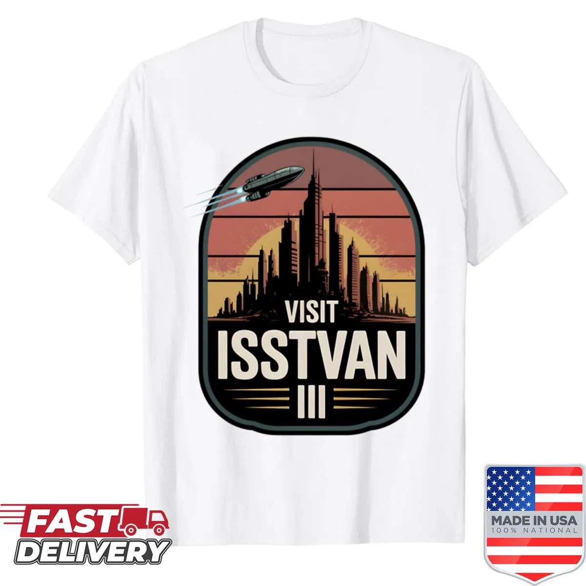 Travel-themed graphic inviting to visit Isstvan III
