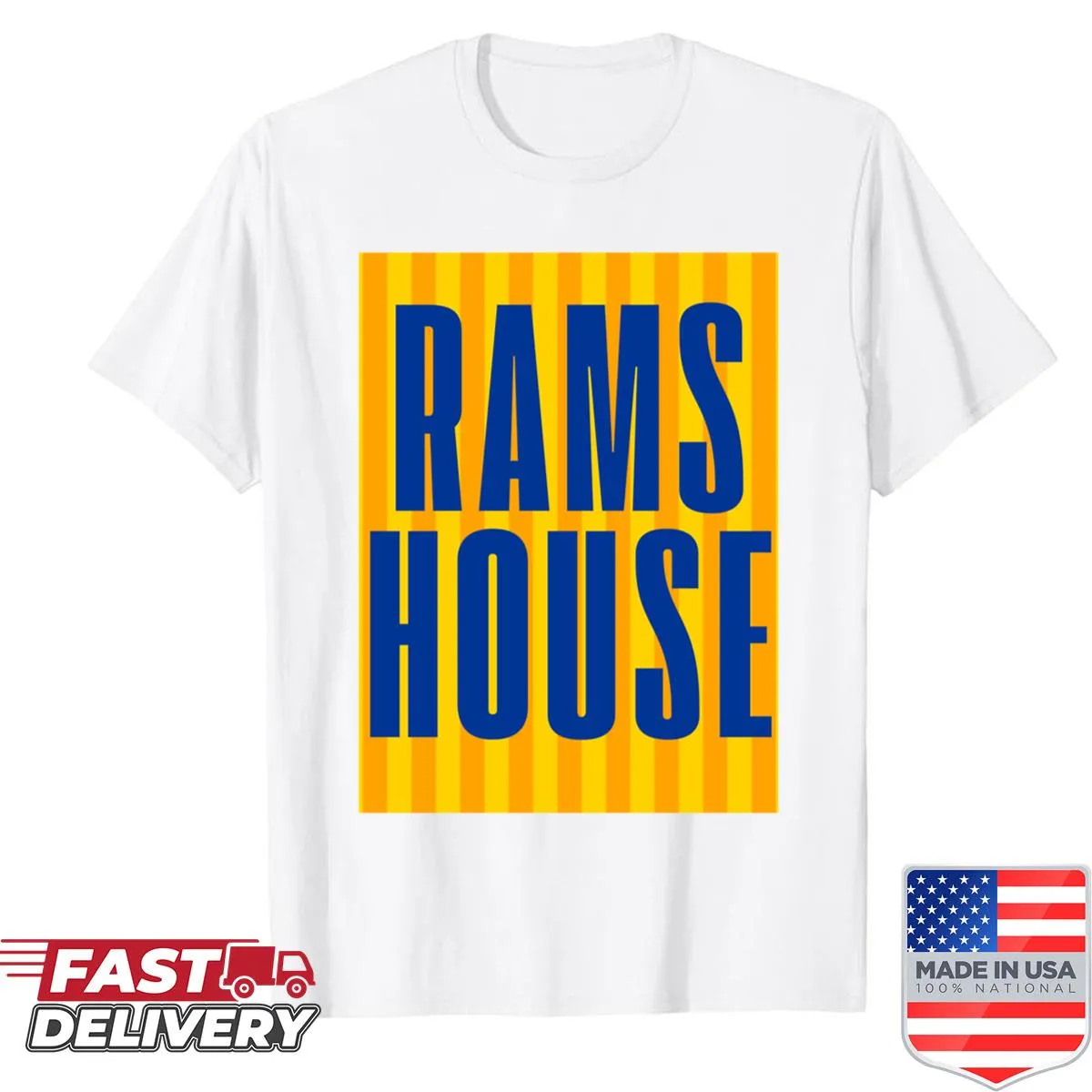 Oversized shirt with bold Rams House graphic