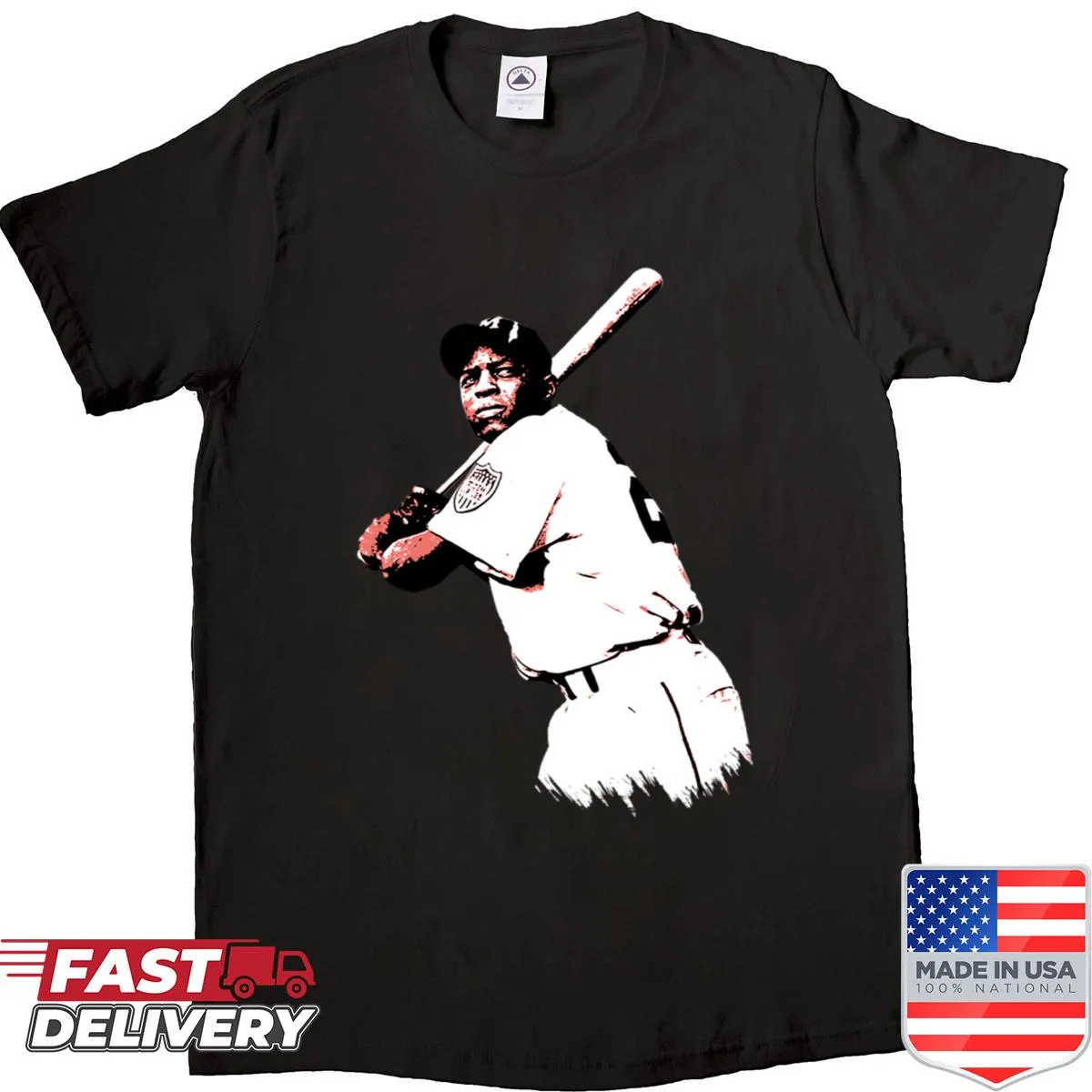 Shirt featuring the phrase 'Say Hey' in tribute to Willie Mays.