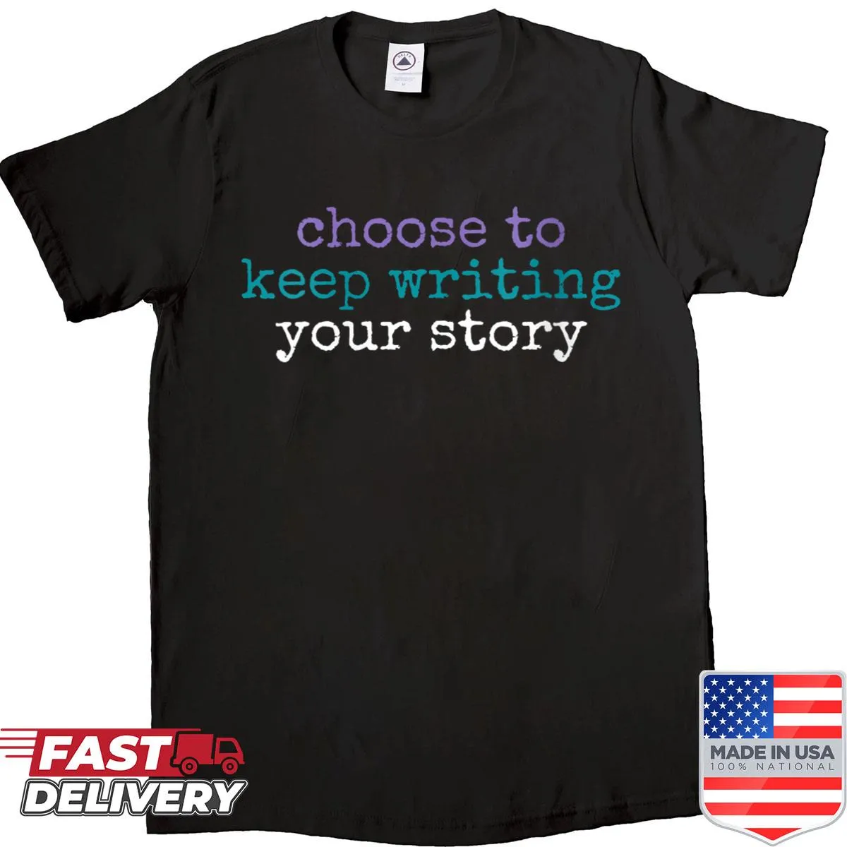 Inspirational quote shirt for women promoting self-growth.